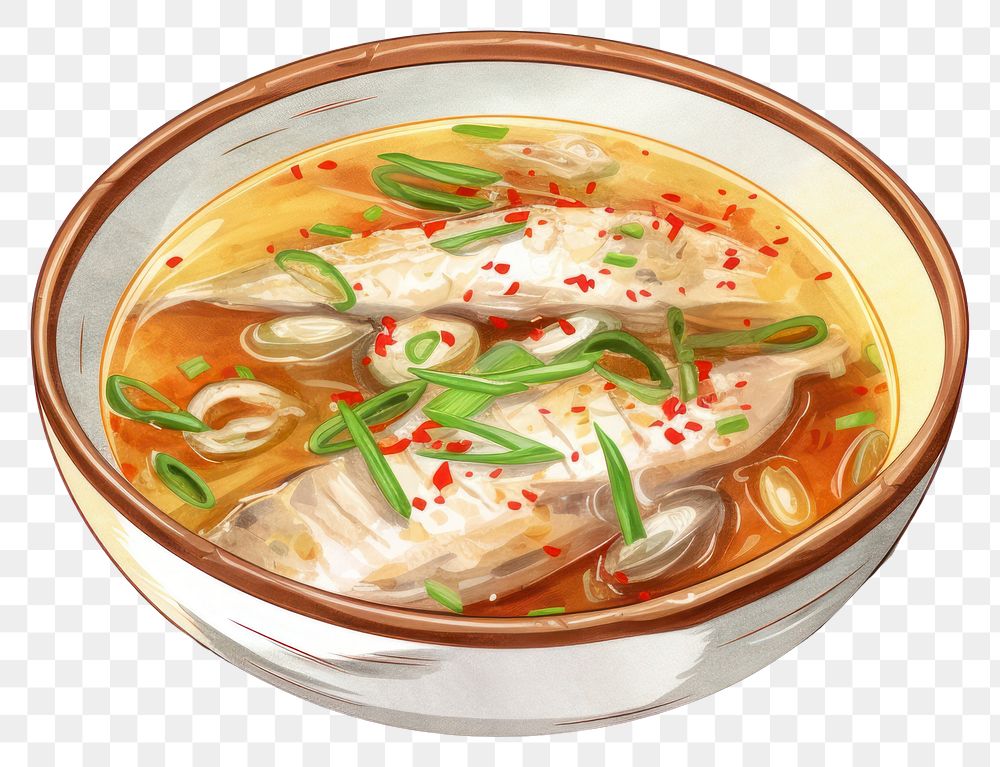 PNG Mudfish Soup soup food meal. AI generated Image by rawpixel.