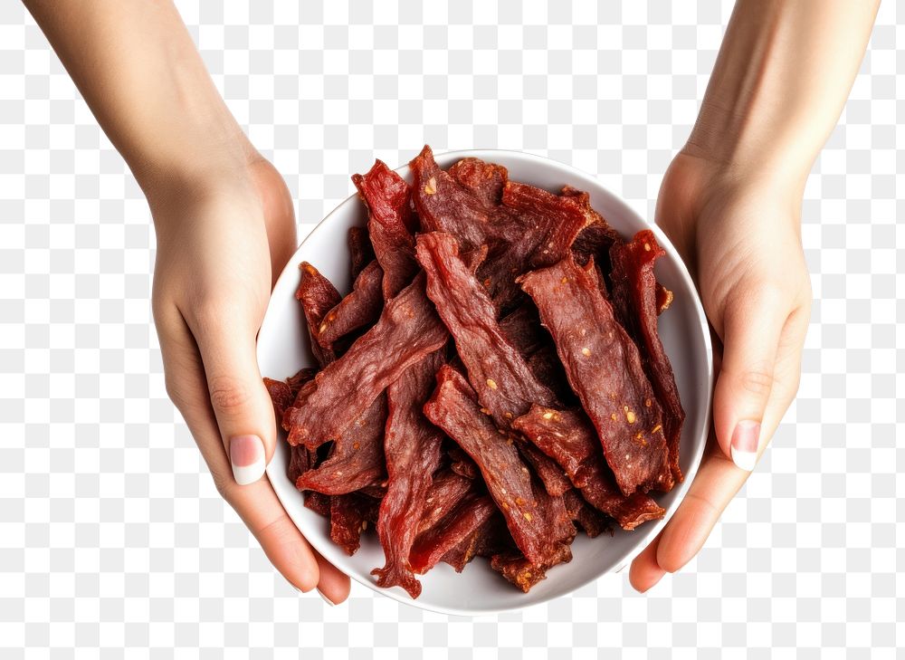 PNG Holding meat food hand. AI generated Image by rawpixel.