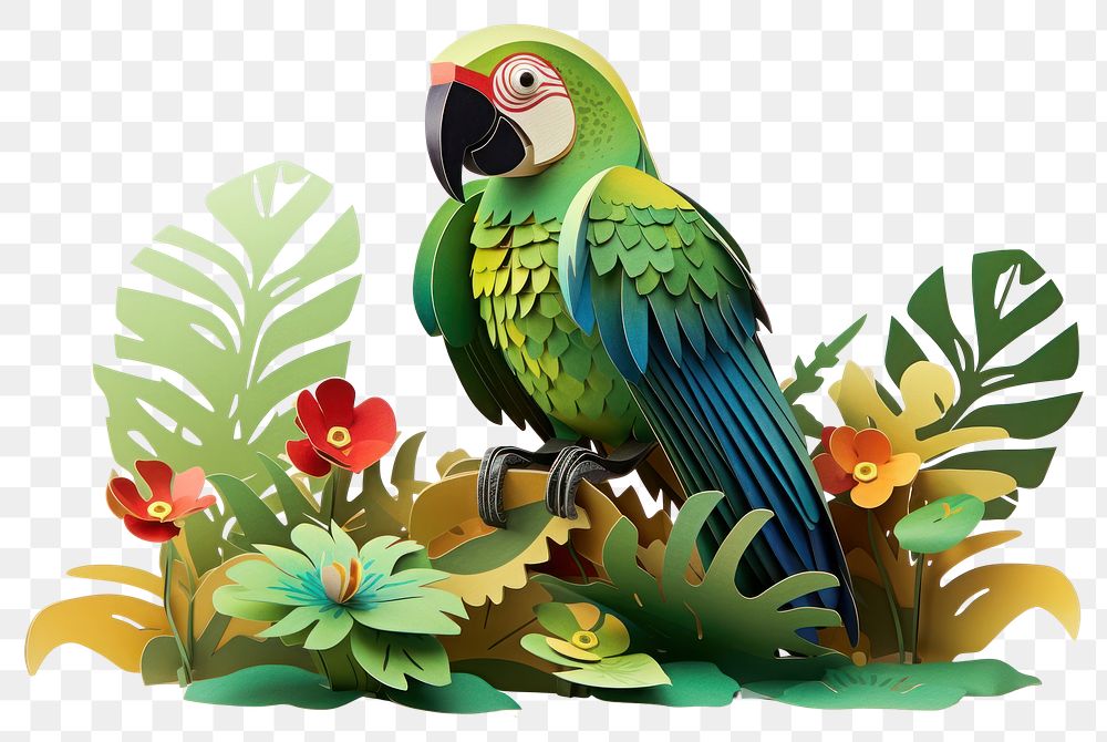 PNG Parrot animal plant bird transparent background