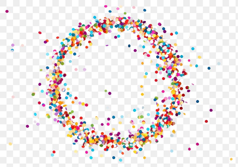 PNG Confetti sprinkles circle transparent background