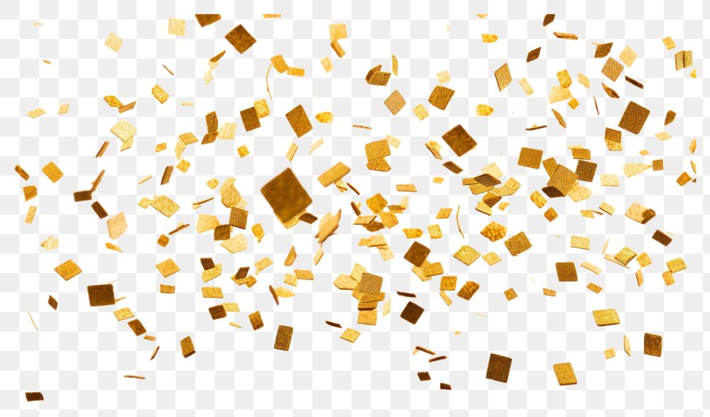 PNG Confetti backgrounds paper gold transparent background