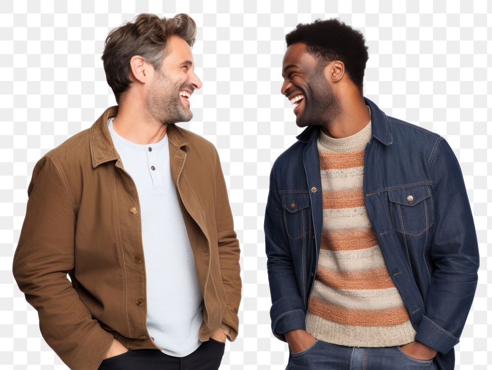 PNG Two diversity best friends friendship laughing sweater. AI generated Image by rawpixel.