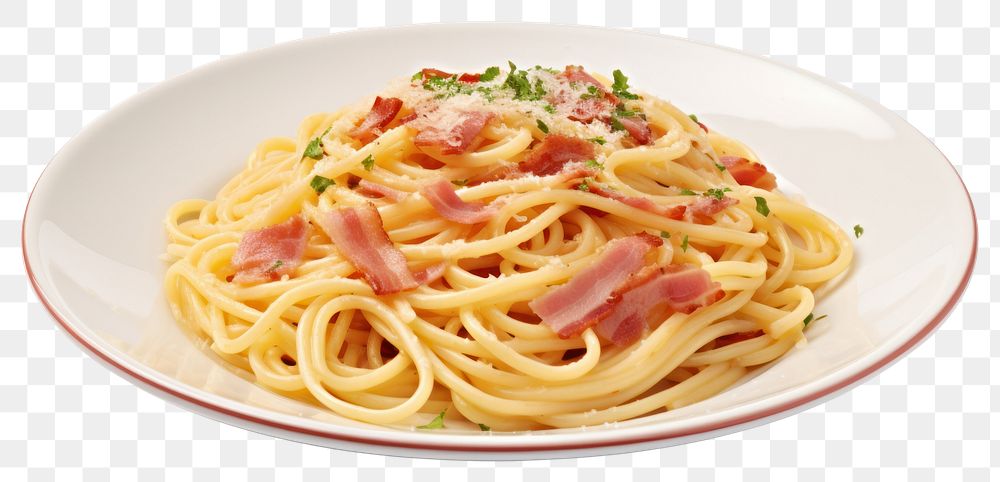 PNG Plate spaghetti pasta food. AI generated Image by rawpixel.