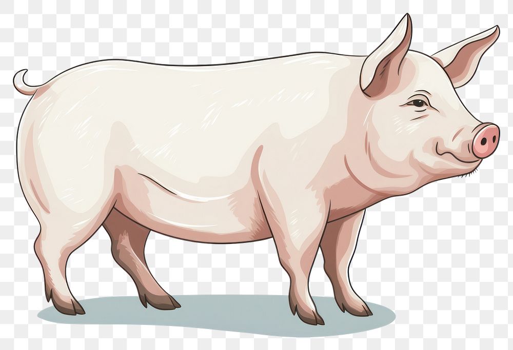 PNG Pig livestock animal mammal transparent background