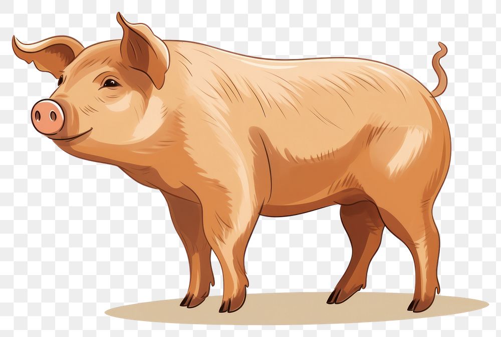 PNG Pig livestock mammal animal transparent background