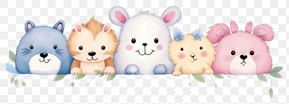 PNG Animal mammal plush cute transparent background