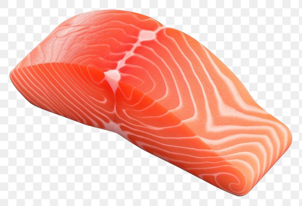 PNG Salmon seafood white background fish. AI generated Image by rawpixel.