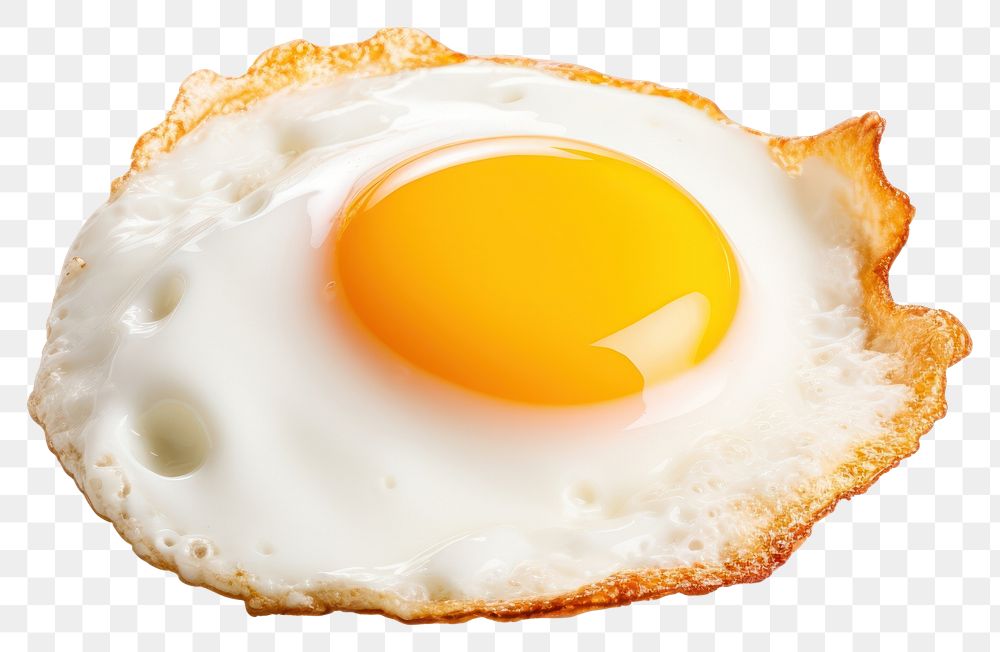 PNG Egg fried food white background. AI generated Image by rawpixel.