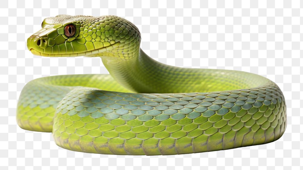 PNG Snake reptile animal green. 