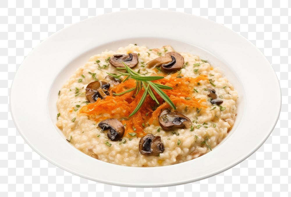 PNG Food breakfast risotto plate. AI generated Image by rawpixel.