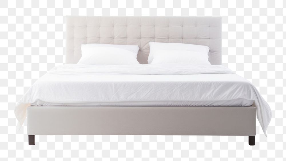 PNG Bed furniture mattress cushion. AI generated Image by rawpixel.