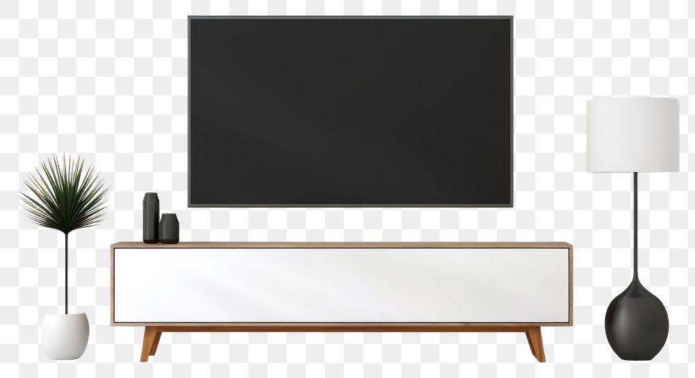 PNG Smart TV television sideboard furniture. AI generated Image by rawpixel.