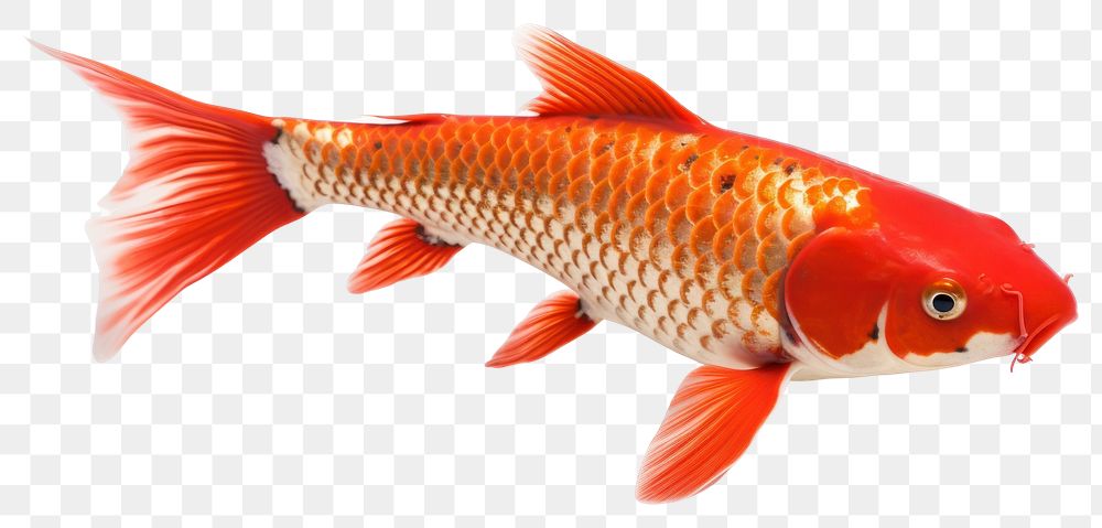PNG Fish goldfish animal koi. AI generated Image by rawpixel.