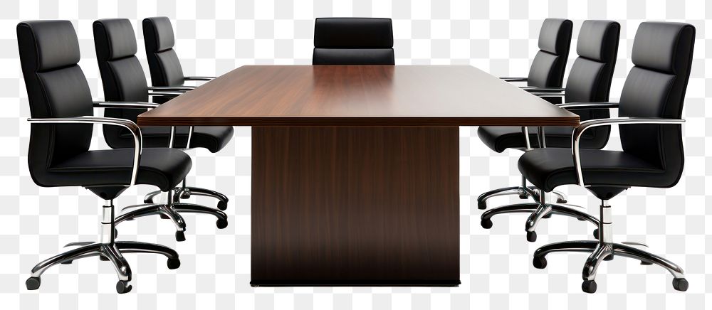 PNG Meeting table furniture office chair. AI generated Image by rawpixel.