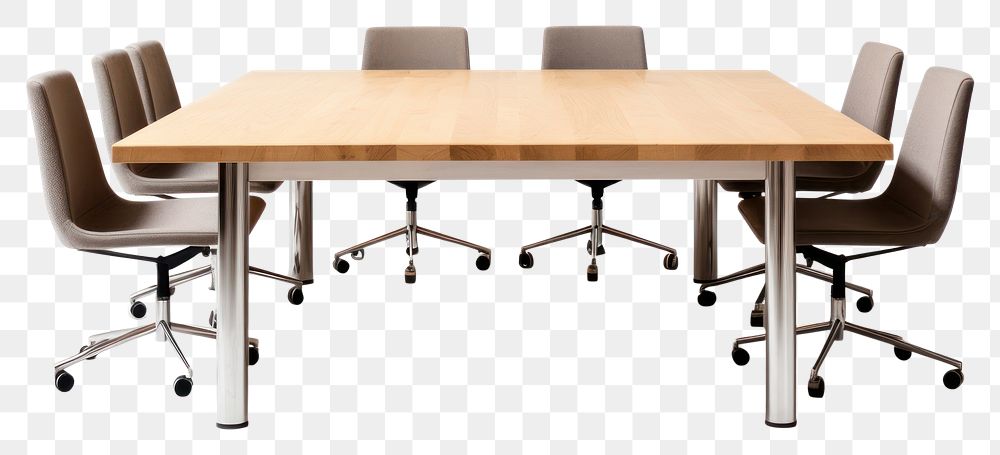PNG Meeting table furniture chair desk. AI generated Image by rawpixel.