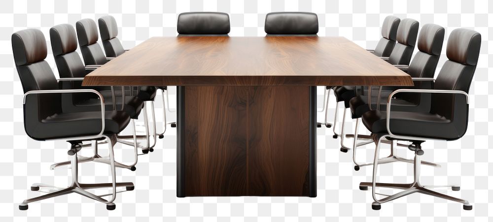 PNG Meeting table furniture office chair. AI generated Image by rawpixel.