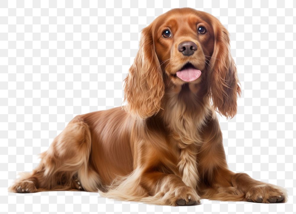 PNG Spaniel pet dog animal. AI generated Image by rawpixel.