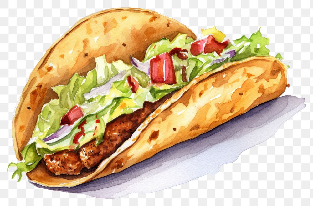 PNG Sandwich bread food taco. AI generated Image by rawpixel.