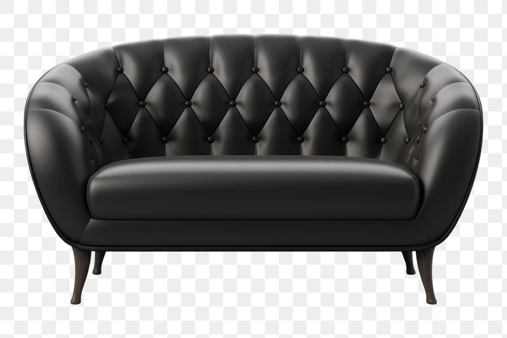 PNG Furniture armchair leather black. AI generated Image by rawpixel.