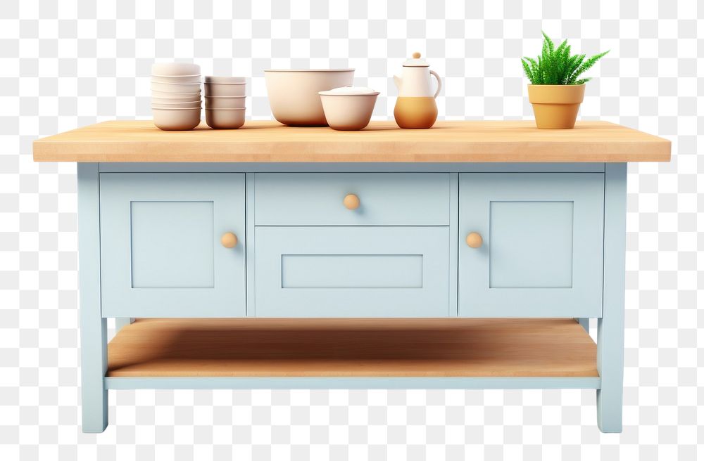 PNG Furniture sideboard cabinet kitchen. AI generated Image by rawpixel.