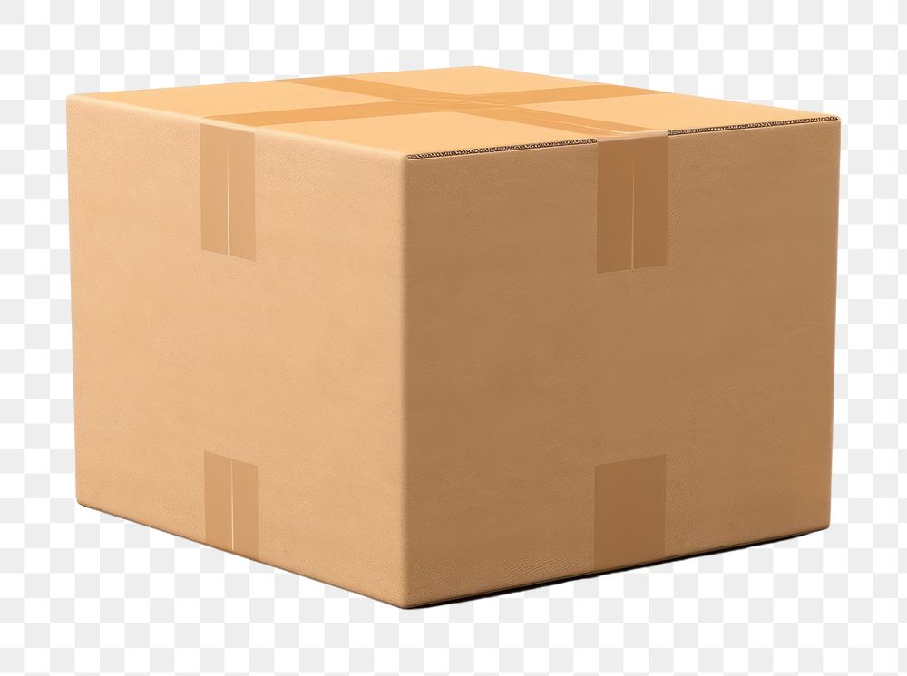PNG Box cardboard carton white background. AI generated Image by rawpixel.