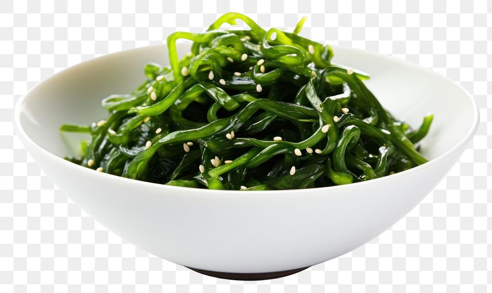 PNG Wakame salad plate food. 