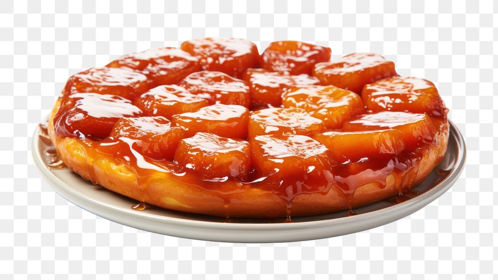 PNG Tarte tatin dessert food white background. AI generated Image by rawpixel.