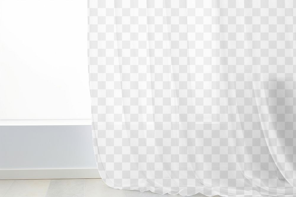 Window curtain png transparent mockup