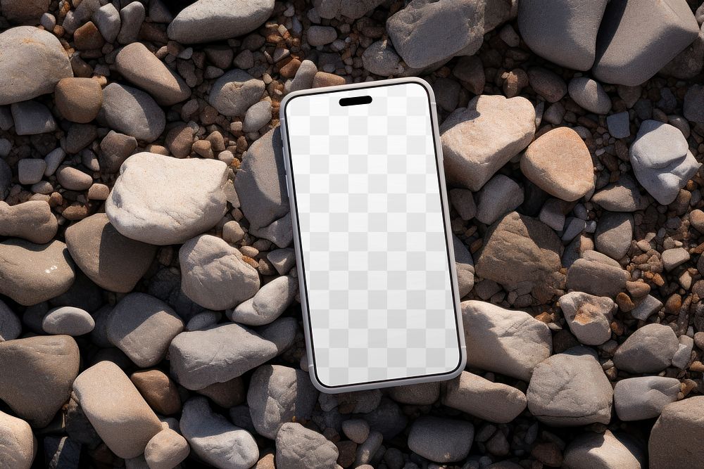 Phone screen png, transparent mockup