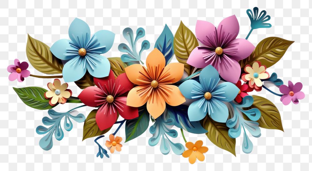 PNG Pattern flower plant art. AI generated Image by rawpixel.