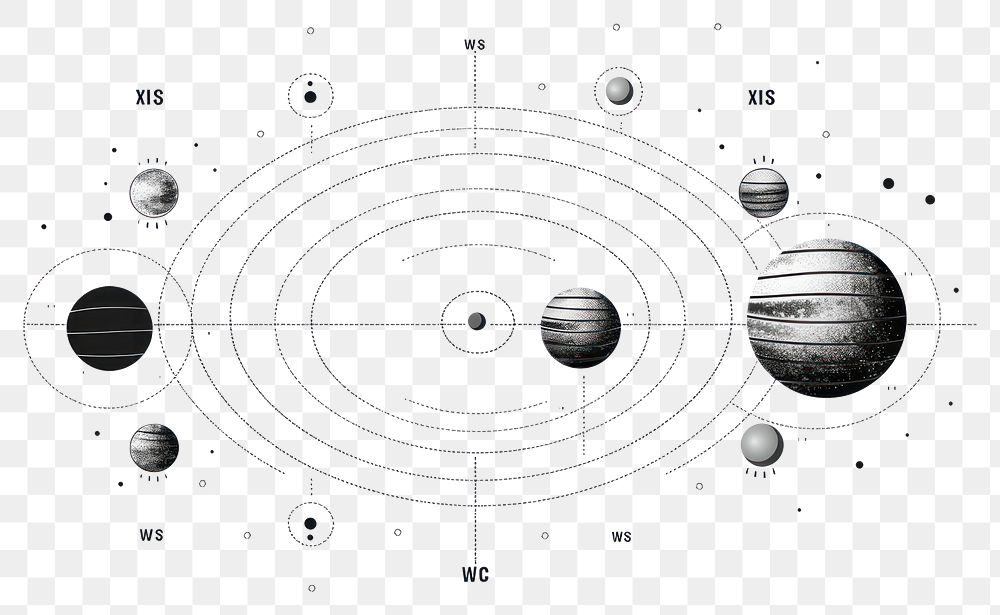 PNG Astronomy diagram sphere technology. AI generated Image by rawpixel.