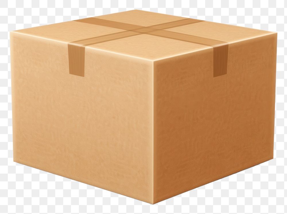 PNG Cardboard box carton transparent background. AI generated Image by rawpixel.