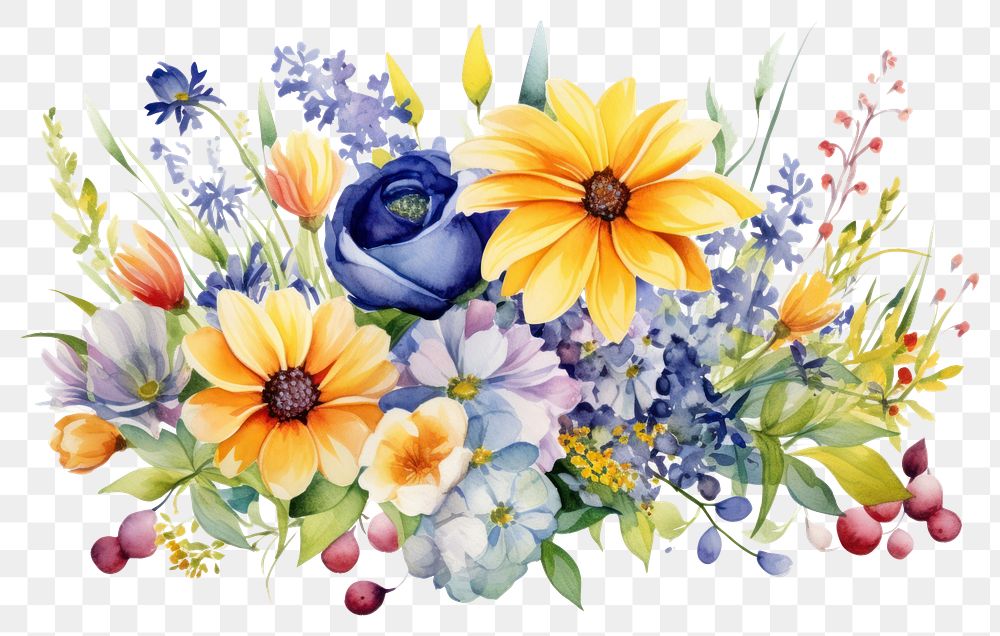 PNG Flower painting pattern plant transparent background