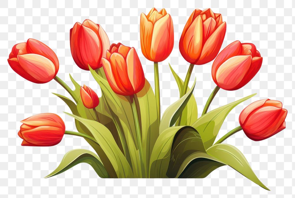 PNG Tulip flower plant transparent background