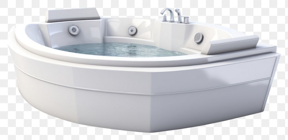 PNG  Bathtub jacuzzi white background bathroom. AI generated Image by rawpixel.