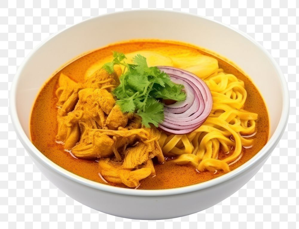 PNG Noodle curry plate food. AI generated Image by rawpixel.