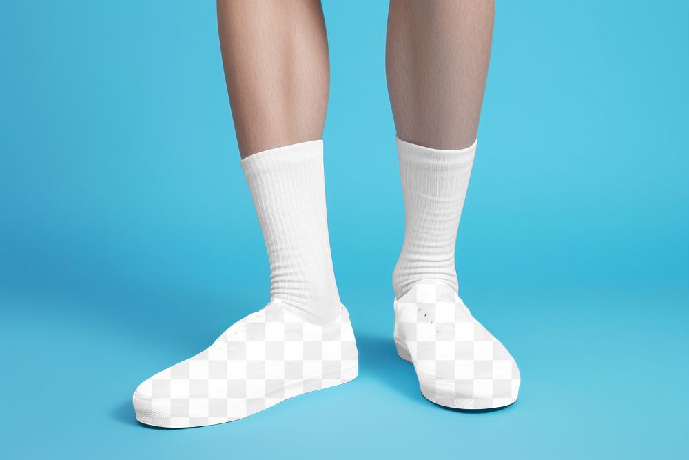 Canvas sneakers png transparent mockup