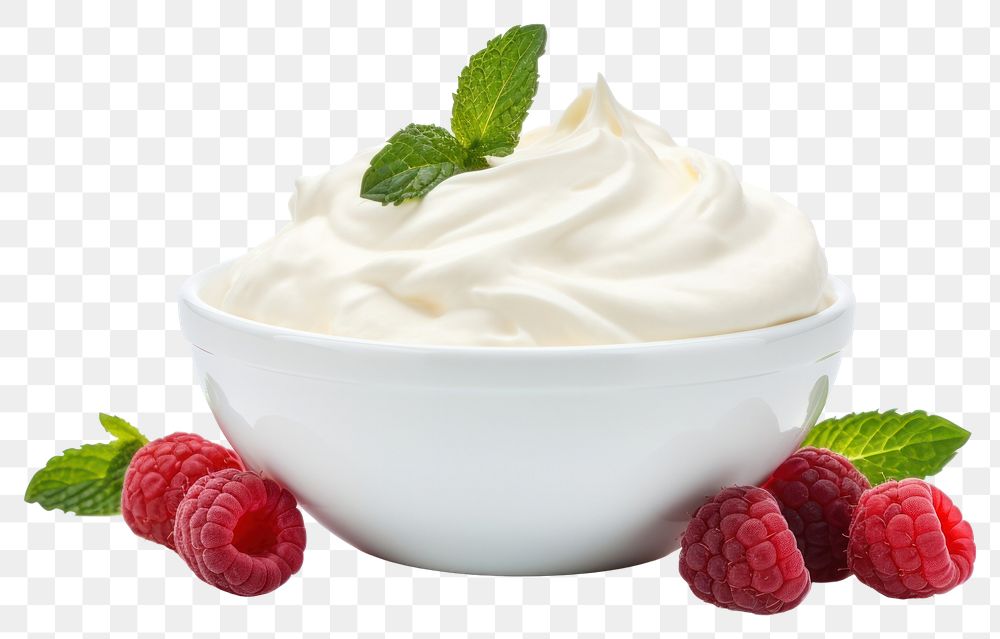 PNG Dessert cream fruit plant. AI generated Image by rawpixel.
