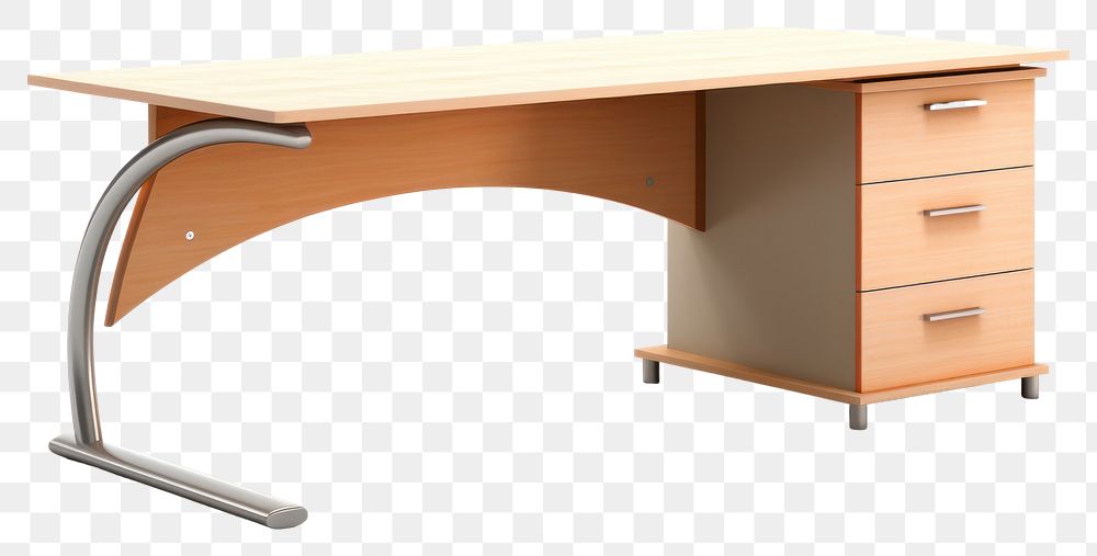 PNG  Furniture desk table white background. AI generated Image by rawpixel.