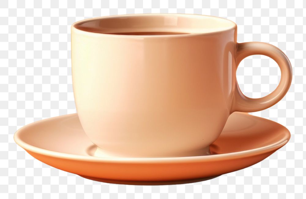 PNG Coffee cup saucer drink transparent background