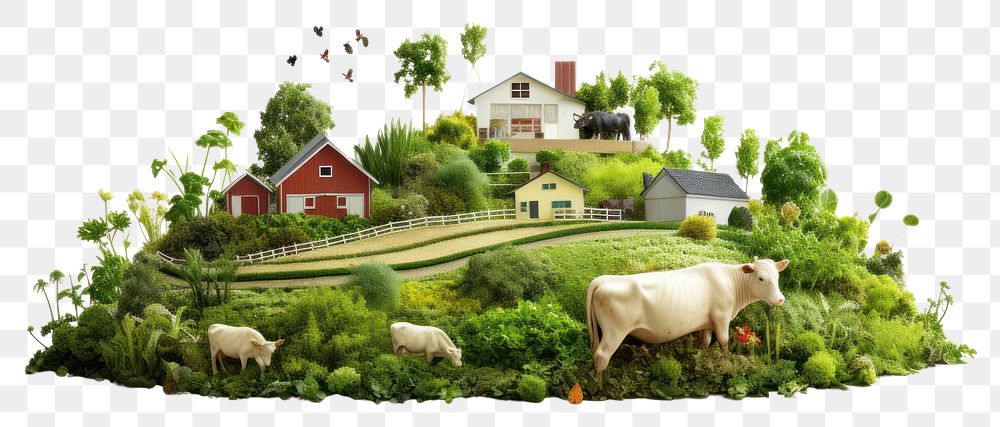 PNG Farm agriculture livestock outdoors. AI generated Image by rawpixel.