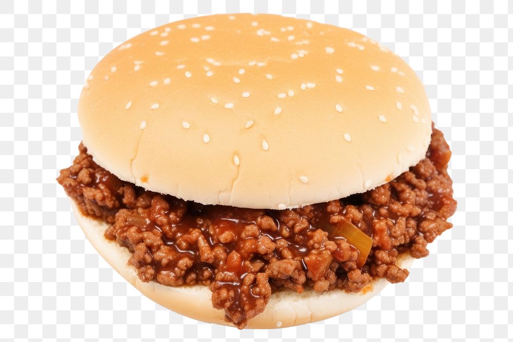PNG Food meat white background hamburger. AI generated Image by rawpixel.