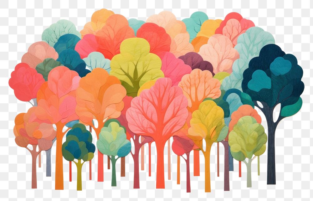 PNG Plant paper tree art. AI generated Image by rawpixel.