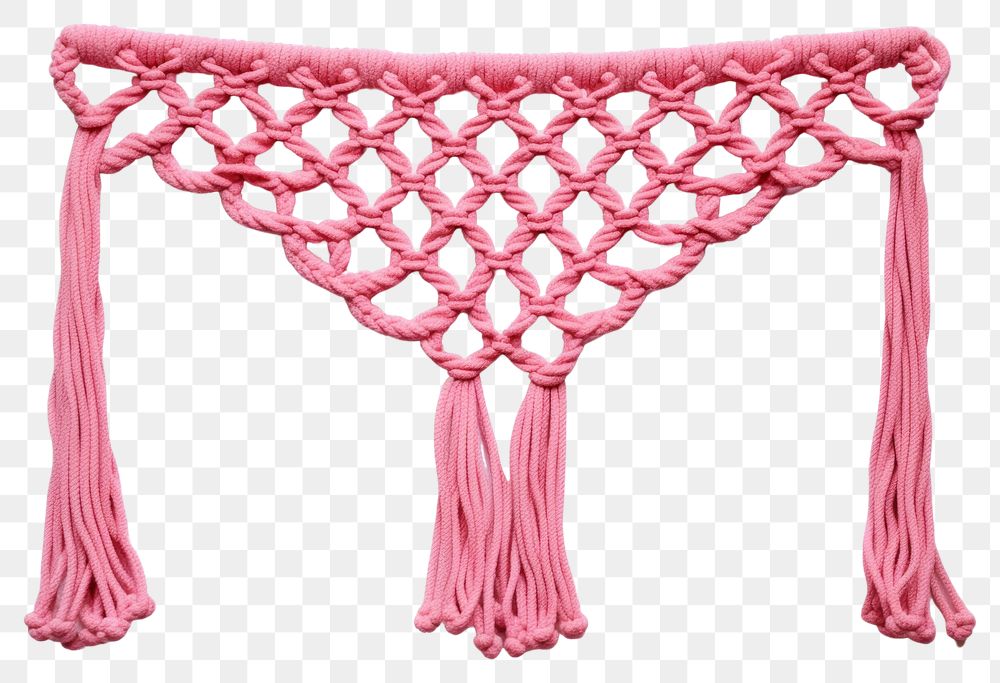 PNG Pink macrame art undergarment creativity. AI generated Image by rawpixel.