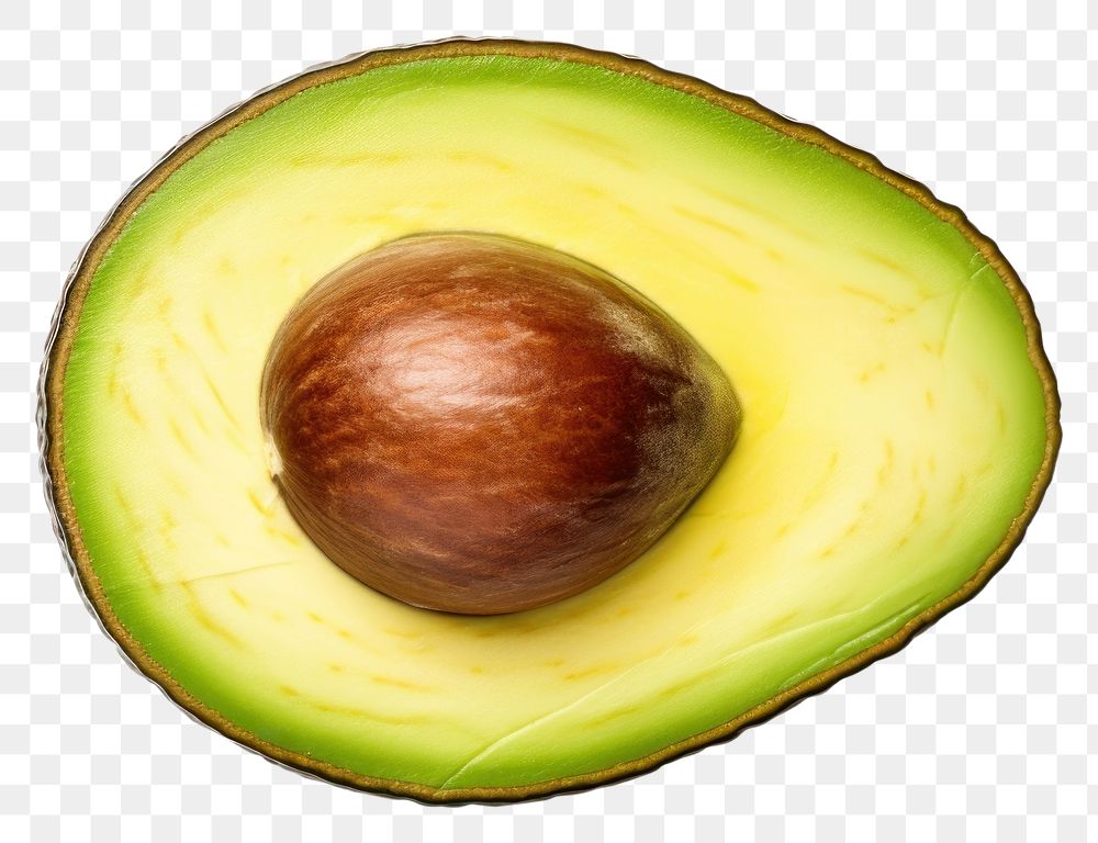 PNG Avocado slice fruit plant. AI generated Image by rawpixel.