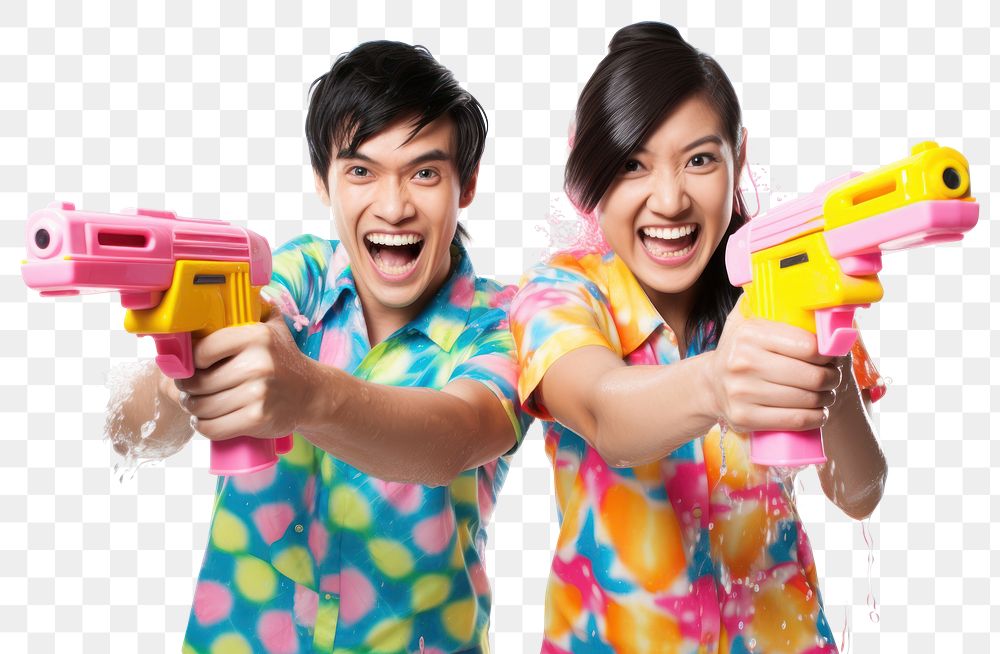 PNG Songkran festival toy white background togetherness. AI generated Image by rawpixel.