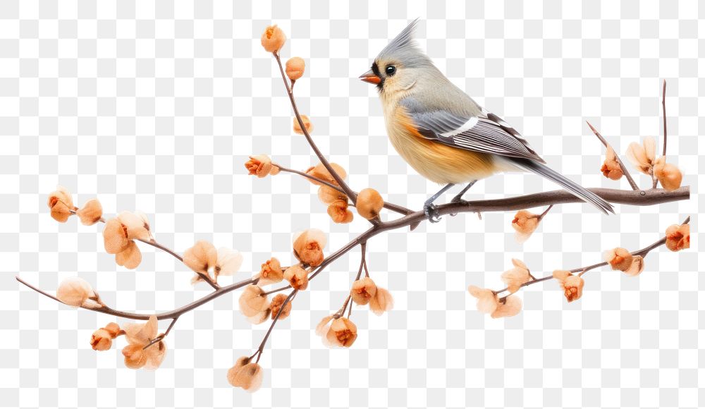 PNG Flower bird outdoors blossom. AI generated Image by rawpixel.