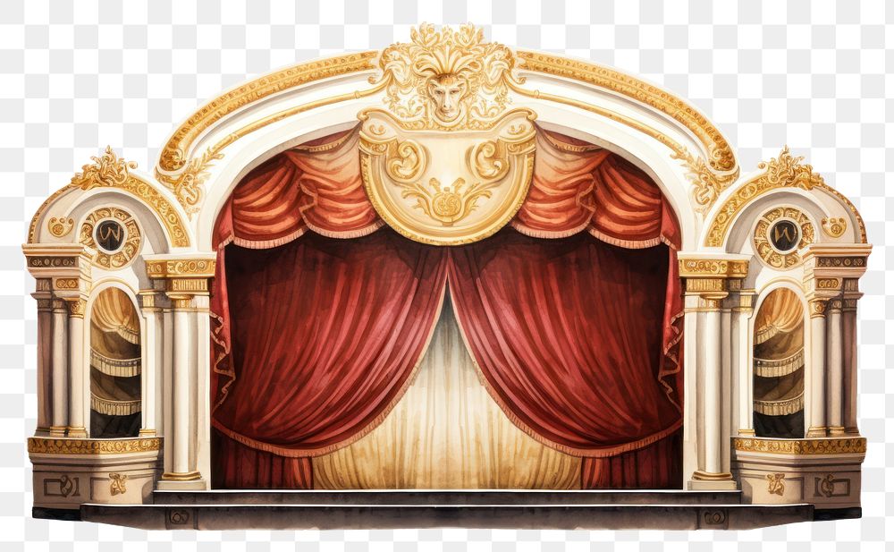 PNG Theater stage white background architecture