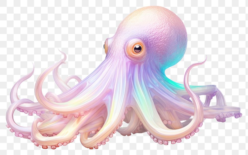 PNG Octopus cartoon animal white background. AI generated Image by rawpixel.