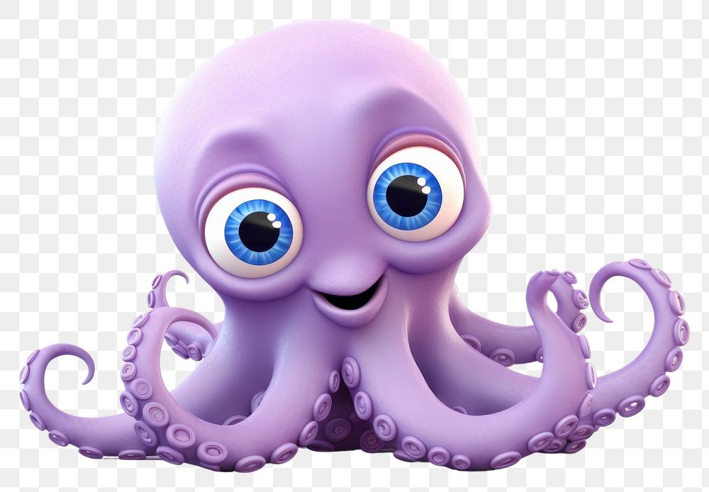 PNG Octopus cartoon animal purple. 